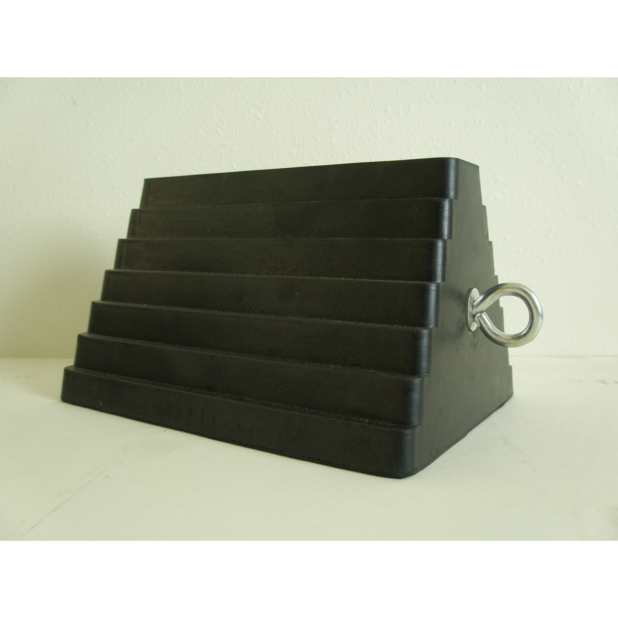 Shop Tuff Double-Sided Pyramid Rubber Wheel Chock - 9in. Working Width, 7in. Height, Anti-Slip, Model# STF-975RPCEI
